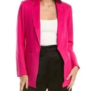 Anne Klein blazer vibrant pink single-button classic tailored silhouette XL NWT